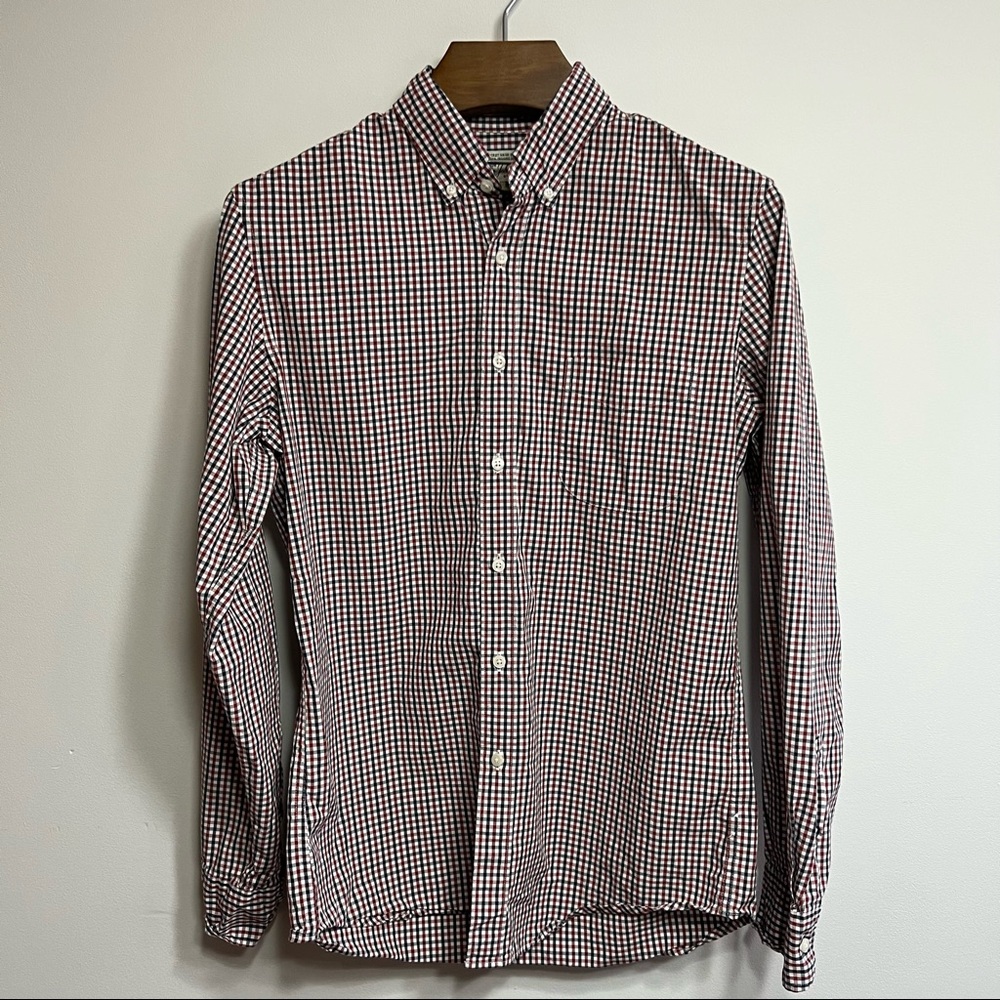 J.Crew pattern long sleeve button down, slim fit, 98% organic cotton